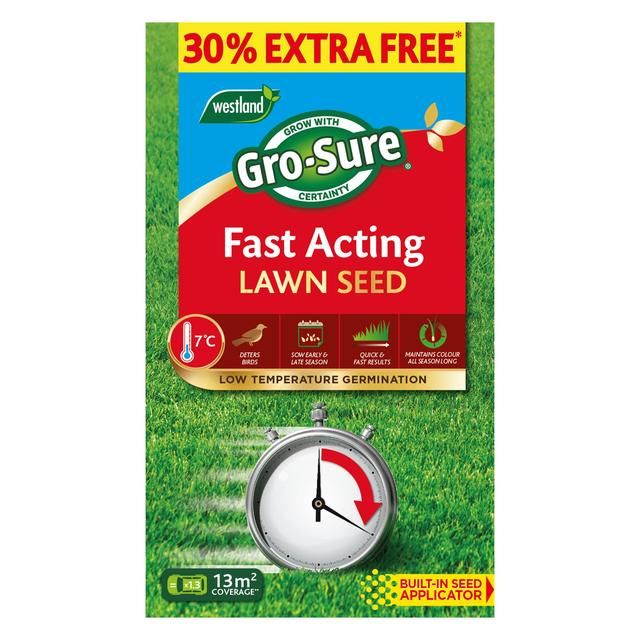 Gro-Sure Fast Acting Lawn Seed 10m2 + 30% Extra Free 400g