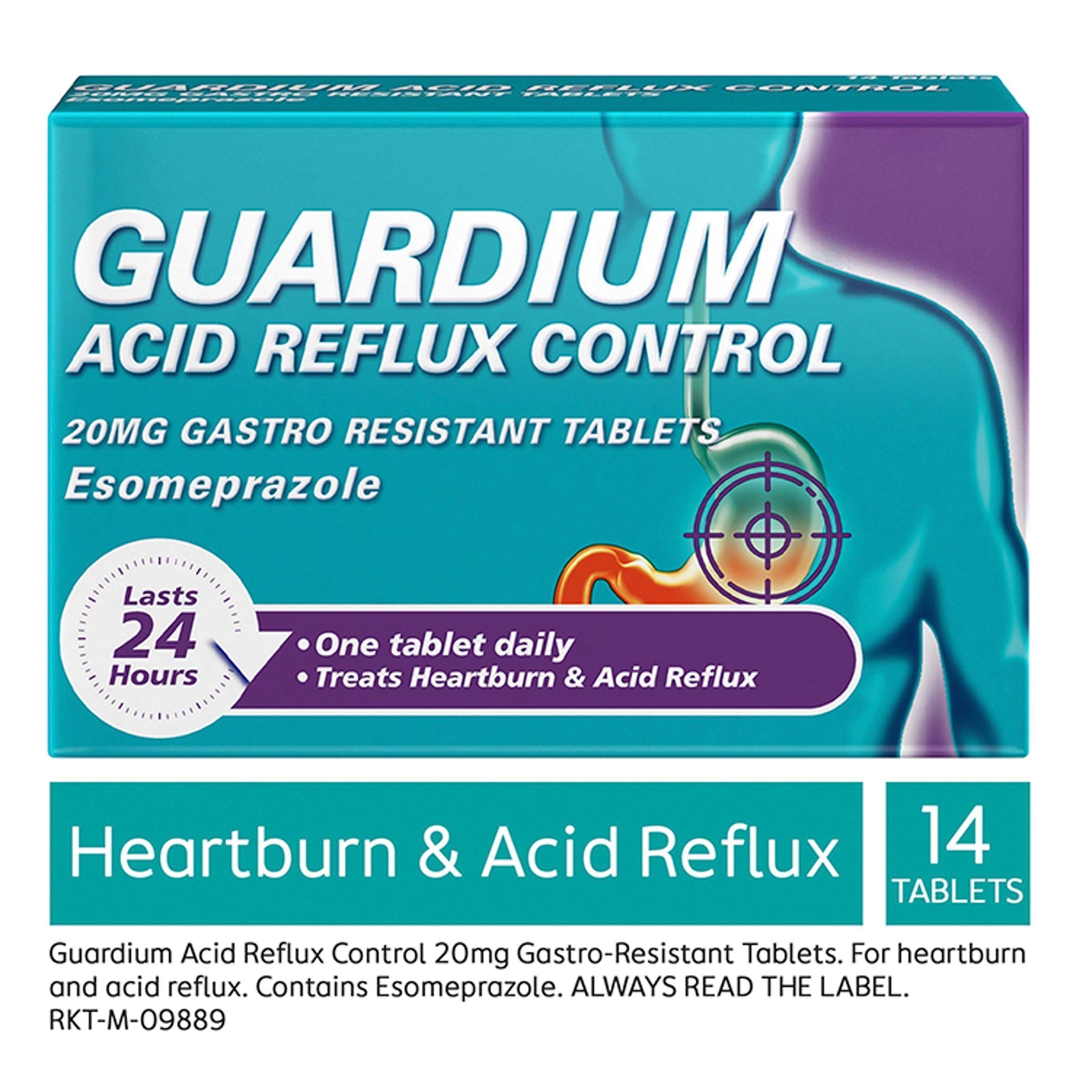 Guardium Acid Reflux Control 20mg Gastro Resistant Tablets x14