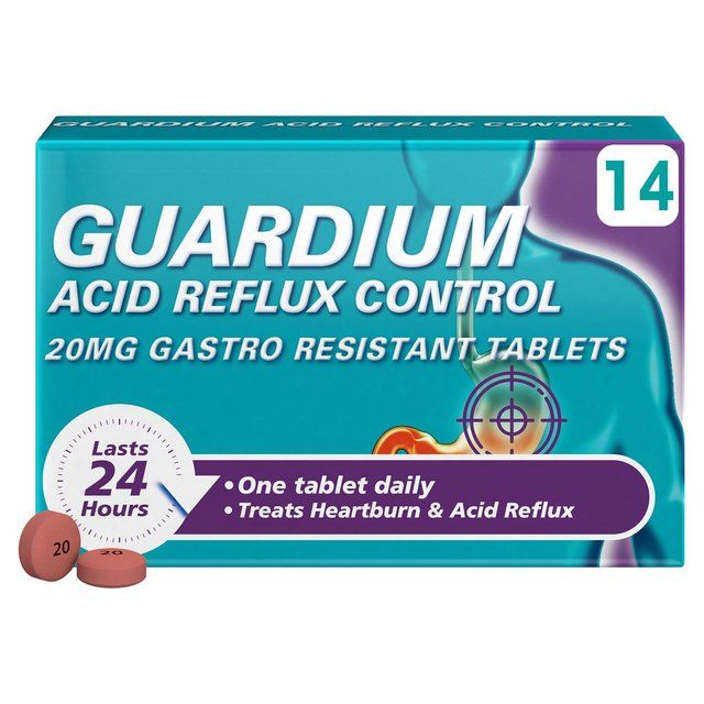 Guardium Acid Reflux Control Tabs Heartburn Indigestion 14 per pack