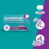 Guardium Acid Reflux Control Tabs Heartburn Indigestion 7 per pack
