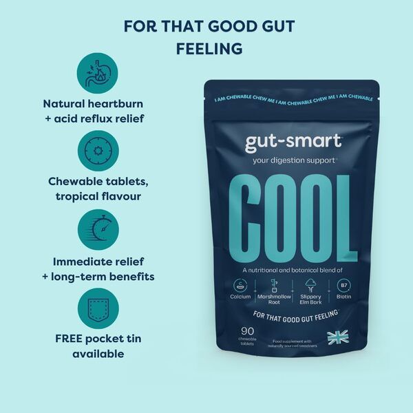 gut-smart COOL 90s - Natural Heartburn & Acid Reflux Relief