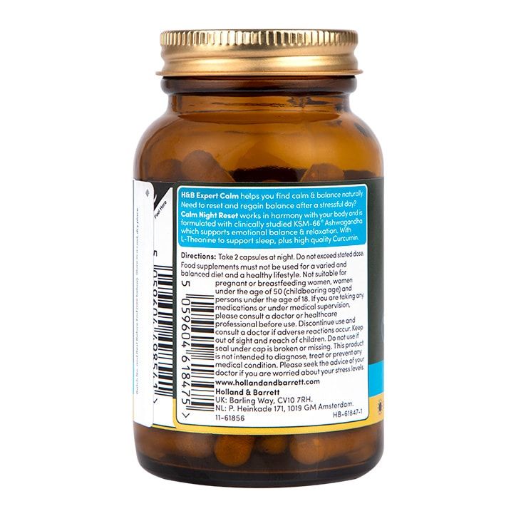 H&B Expert Calm Night Reset KSM Ashwagandha 60 Capsules