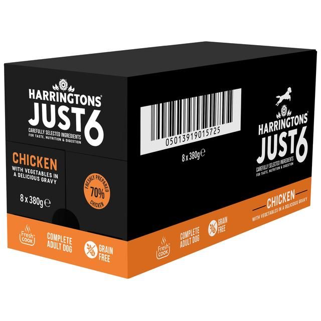 Harringtons Dog Just 6 Wet Chicken 8 x 380g