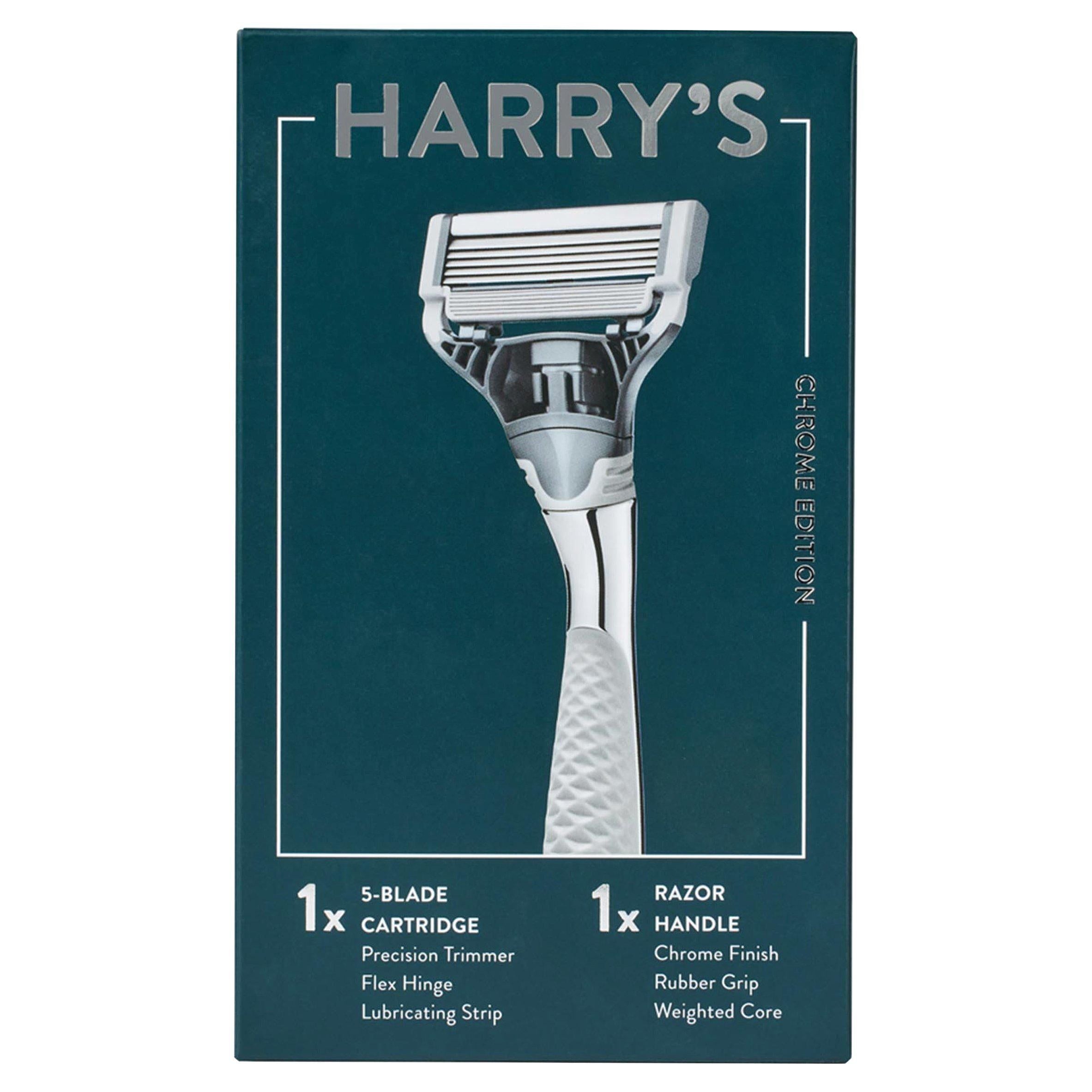 Harry's Chrome Edition Blade Cartridge & Razor Handle