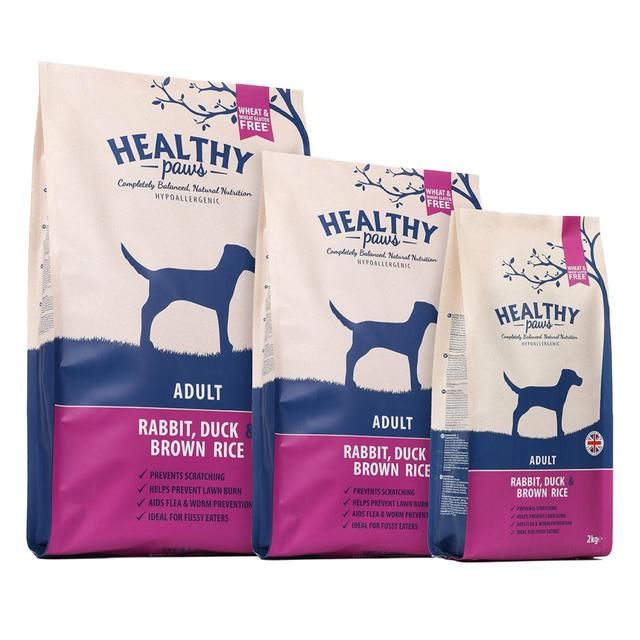 Healthy Paws Rabbit Duck & Brown Rice Adult Dog Food 2kg