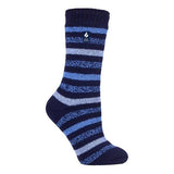 Heat Holders Ladies 2.3 TOG Thermal Winter Socks 4-8 UK Rosebud Navy