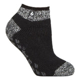 Heat Holders Ladies Low Cut Thermal Slipper Socks 4-8 UK Black (Pisa) / 1EA