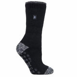 Heat Holders Ladies Thermal Socks with Grips 4-8 UK Black (Juniper) / 1EA