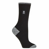 Heat Holders Ladies Ultra Lite Thermal Dress Socks 4-8 UK Black / White (Oia)