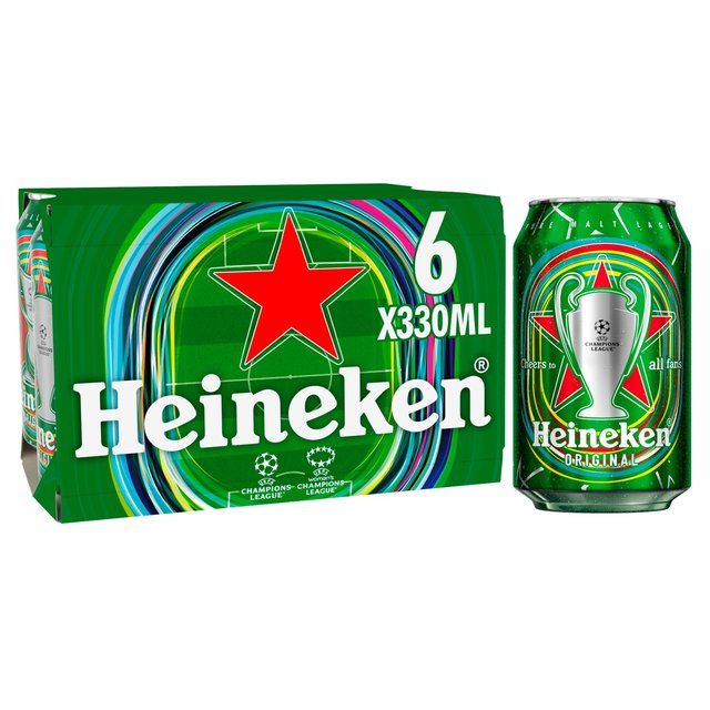 Heineken Lager Beer Cans 6 x 330ml