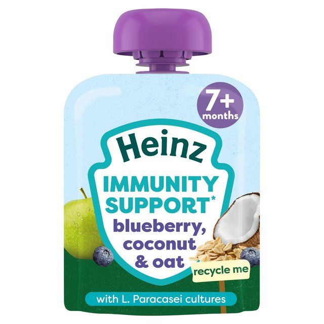 Heinz Immunity Support Baby Pouches Blueberry Coconut & Oat 7M+ 85g