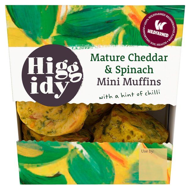 Higgidy 8 Cheddar & Spinach Mini Muffins 160g