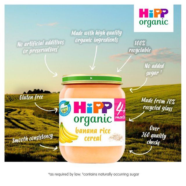 HiPP Organic Banana Rice Cereals Baby food 4+ months 125g
