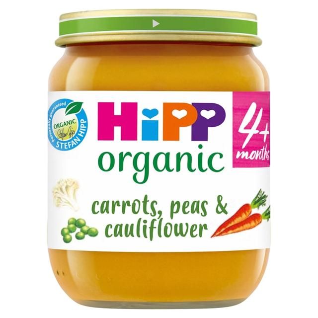 HiPP Organic Carrots Cauliflower & Peas Baby Food 4+ months 125g