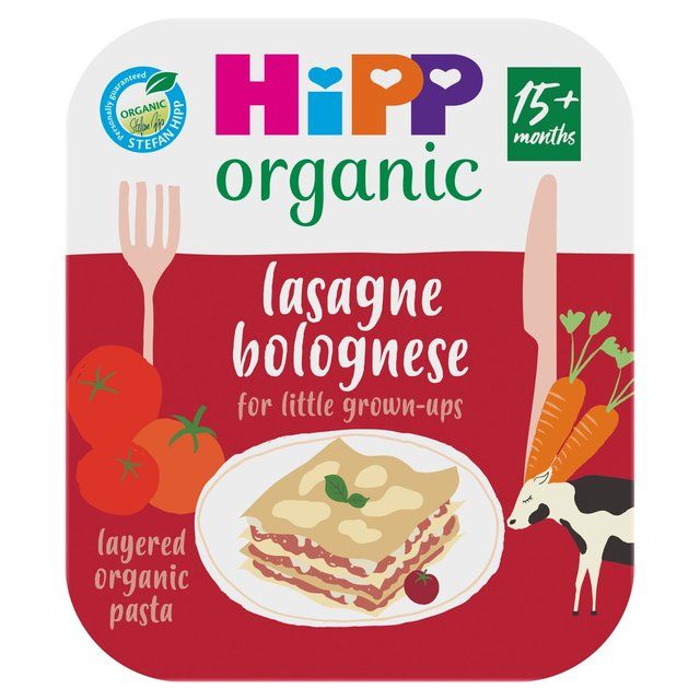HiPP Organic Pasta Lasagne Bolognese Toddler Tray Meal 15m+ 250g