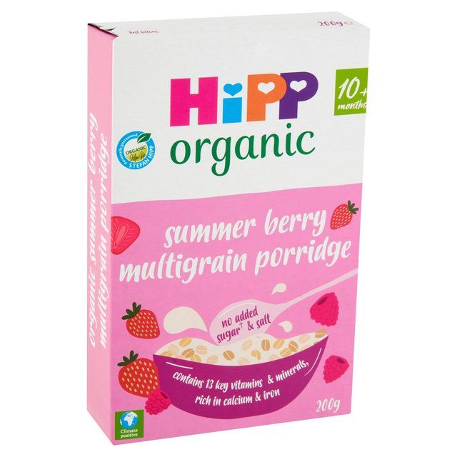 HiPP Organic Summer Berry Multigrain Porridge Baby Cereal 10+ Months 200g