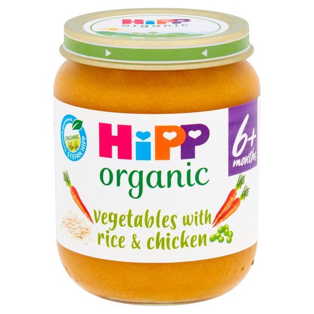 HiPP Organic Vegetables with Rice & Chicken Baby Food Jar 6+ Months 125g