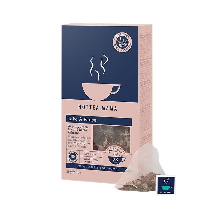 HotTea Mama Take A Pause Green Tea, Raspberry Leaf, Sage & Liquorice Tea 14 Tea Bags