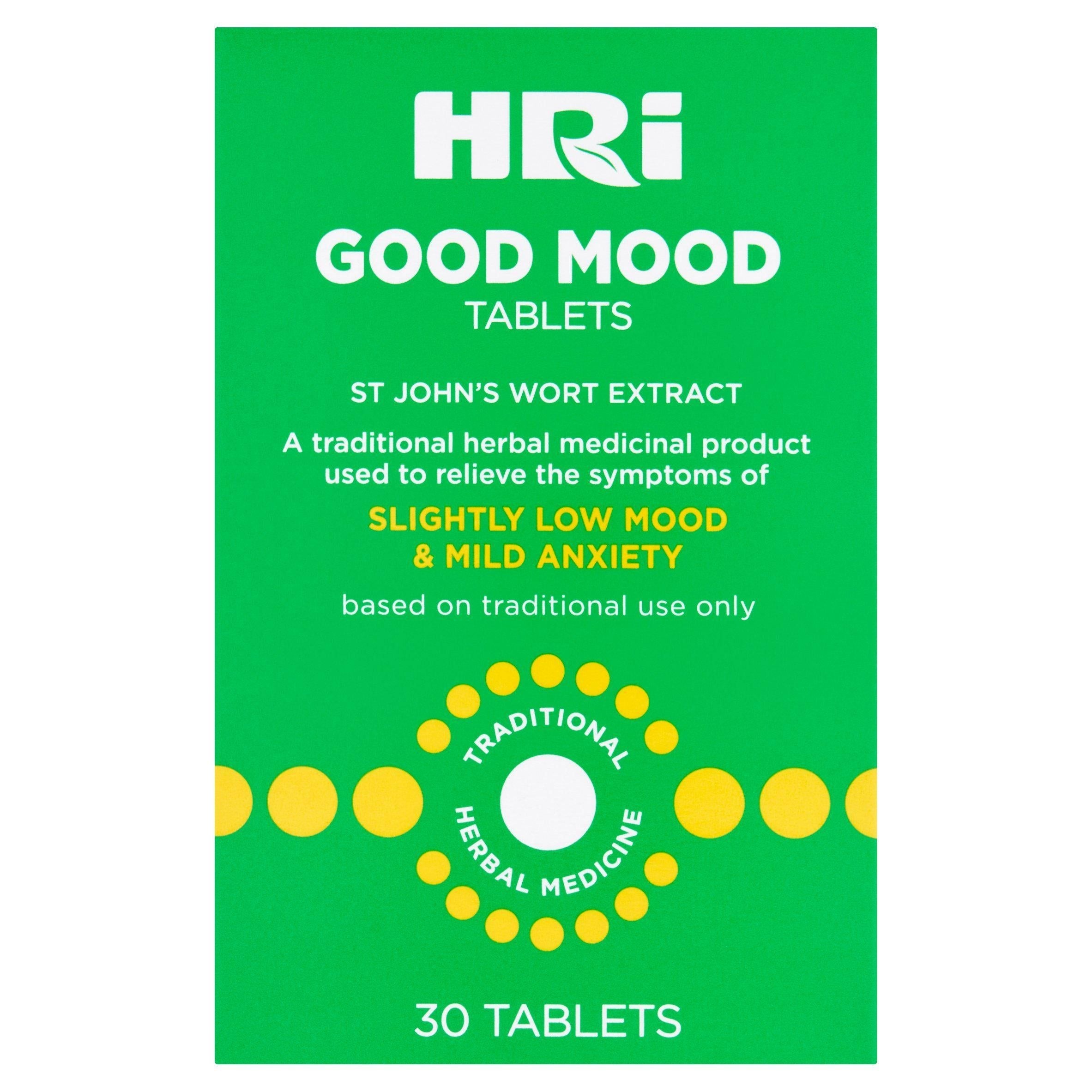HRI Good Mood Tablets St John's Wort Extract 334mg Tablets x30