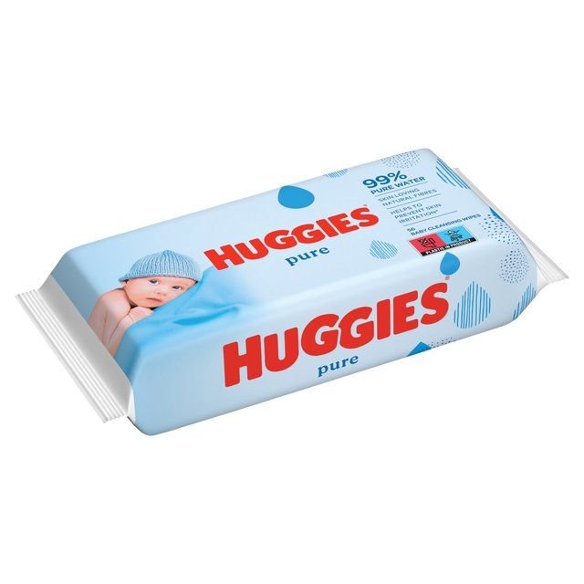 Huggies Pure 99% Water Baby Wipes 56 per pack