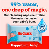 Huggies Pure 99% Water Baby Wipes Multipack 4 x 56 per pack