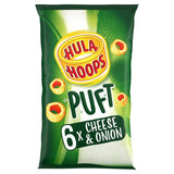Hula Hoops Puft Cheese and Onion Multipack Crisps 6 per pack