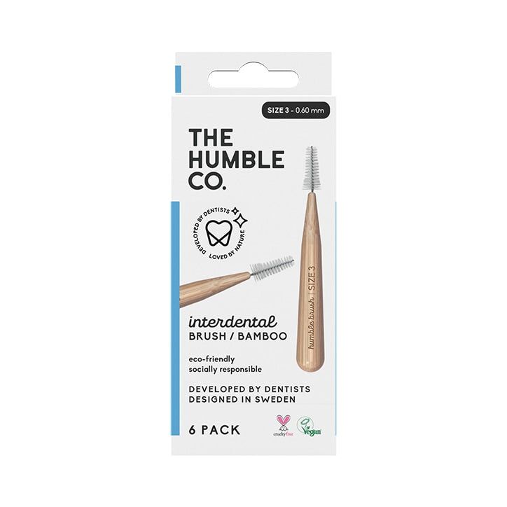 Humble Bamboo Interdental Brush Size 4 Yellow 6 Pack Size 3 - Blue
