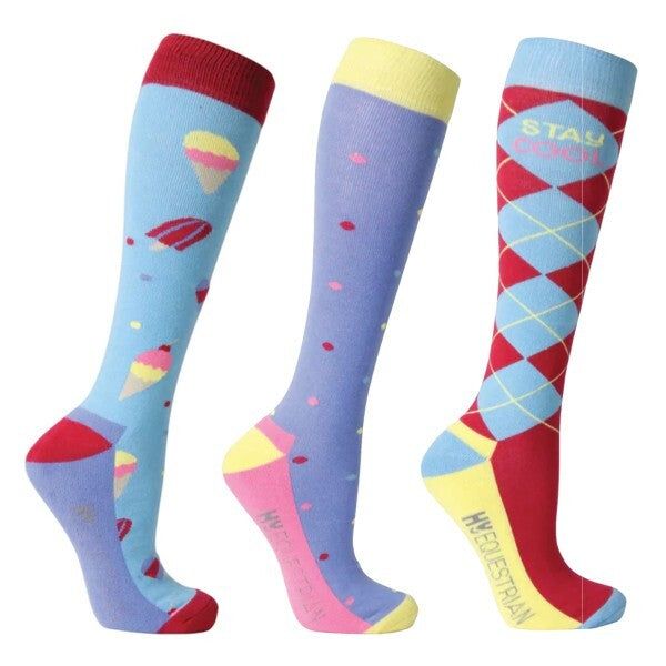 Hy Womens Stay Cool Socks (Pack of 3) (4-8)