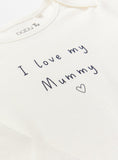 I Love My Mummy White Bodysuit 9-12 months