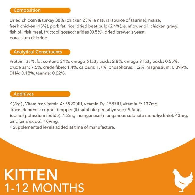 IAMS 1-12 Months Kitten Dry Cat Food Chicken 3kg