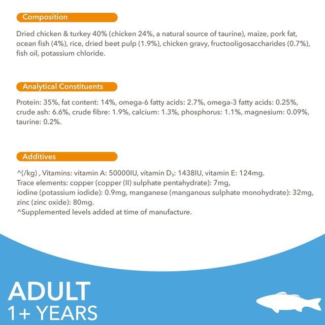 IAMS for Vitality Adult Cat Food With Ocean Fish 2kg