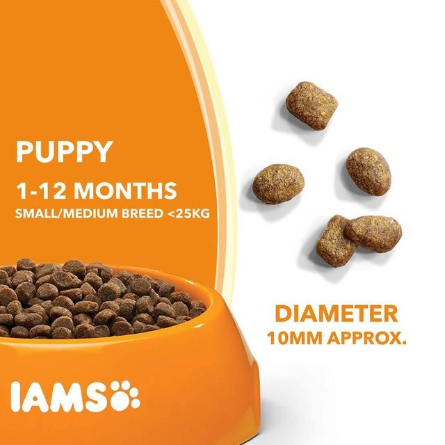 IAMS for Vitality Small/Medium Breed Dry Puppy Food with Fresh chicken 12kg