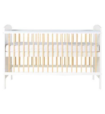 Ickle Bubba Coleby Classic Cot Bed and Sprung Mattress - Scandi White