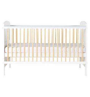 Ickle Bubba Coleby Classic Cot Bed and Sprung Mattress - Scandi White