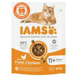 IAMS with Fresh Chicken 11+ Years Senior Dry Cat Food 800g