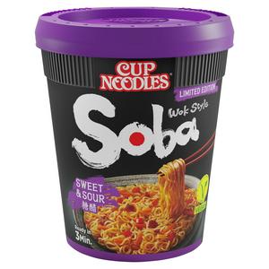 Nissin Soba Sweet and Sour noodles 88g, imported from the UK