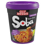Nissin Soba Sweet and Sour noodles 88g, imported from the UK