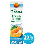 Tropicana Fresh & Light Morning Orange Blend Drink 850ml