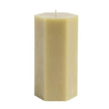 Habitat Hexagon Pillar Candle Sage Green
