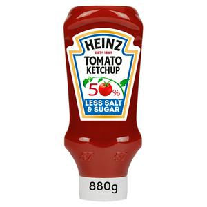Heinz Tomato Ketchup 50% Less Sugar 880g, imported from the UK
