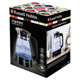 Russell Hobbs Classic Glass Electric Kettle Black 1.7L