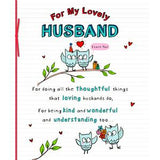 Carlton For My Lovely Husband Birthday Owl Greeting Card With Envelope