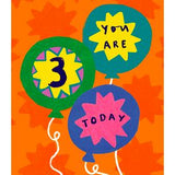 Sainsbury's Happy 3rd Birthday Card Balloons Greeting Card
