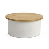 Habitat Embossed Text Cake Tin Steel Bakeware with Bamboo Lid