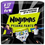 Pampers Ninjamas Pyjama Pants Bedwetting Protection Boys 8-12 Years 9 Pack