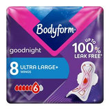 Bodyform Cour V Ultra Night Sanitary Towels Wings Pack of 8