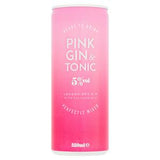 Sainsbury's pink gin and tonic strawberry raspberry 250ml (British brand)