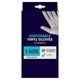 Sainsbury's Disposable Vinyl Cleaning Gloves 20 Count 1 Size