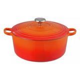 Habitat Cast Iron Casserole Dish Orange 5.3 Litre Large Capacity, UK version