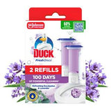 Toilet Duck Fresh Disc Refills Lavender Eucalyptus Toilet Gel 2 x 36ml